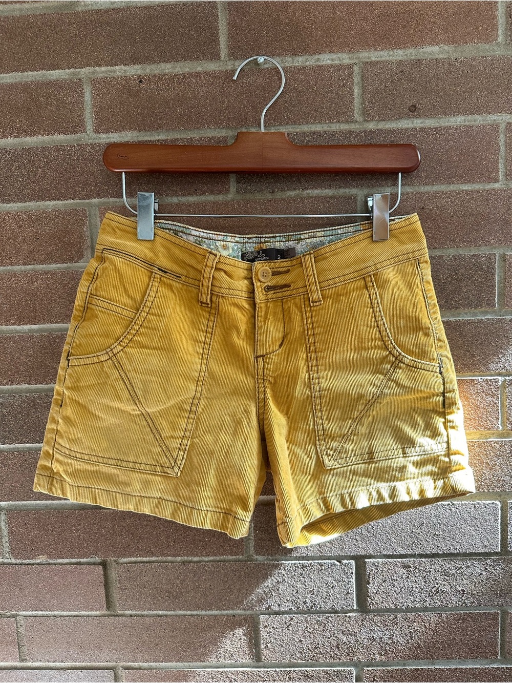 Prana low rise corduroy shorts